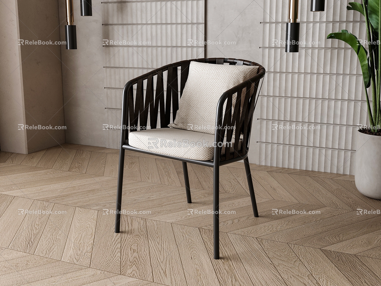 Nordic Dining Chair 3d model