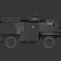 Green Camouflage Military Tank With Heavy Armor And Armored Combat Structure