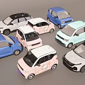 Colorful Small Cars Featuring Mini SUV Hatchback Models And Cute Designs