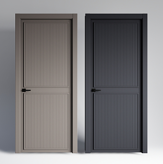 Modern swing door single door 3d model