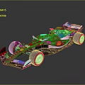Red Race Car Featuring Shell Logo Blue White Accents White Wheels And Streamlined Design