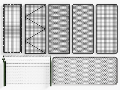 Industrial wind steel wire mesh partition model