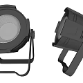Modern Black Downlights and Spotlights with Mesh Shades Metal Brackets and Adjustable Stands