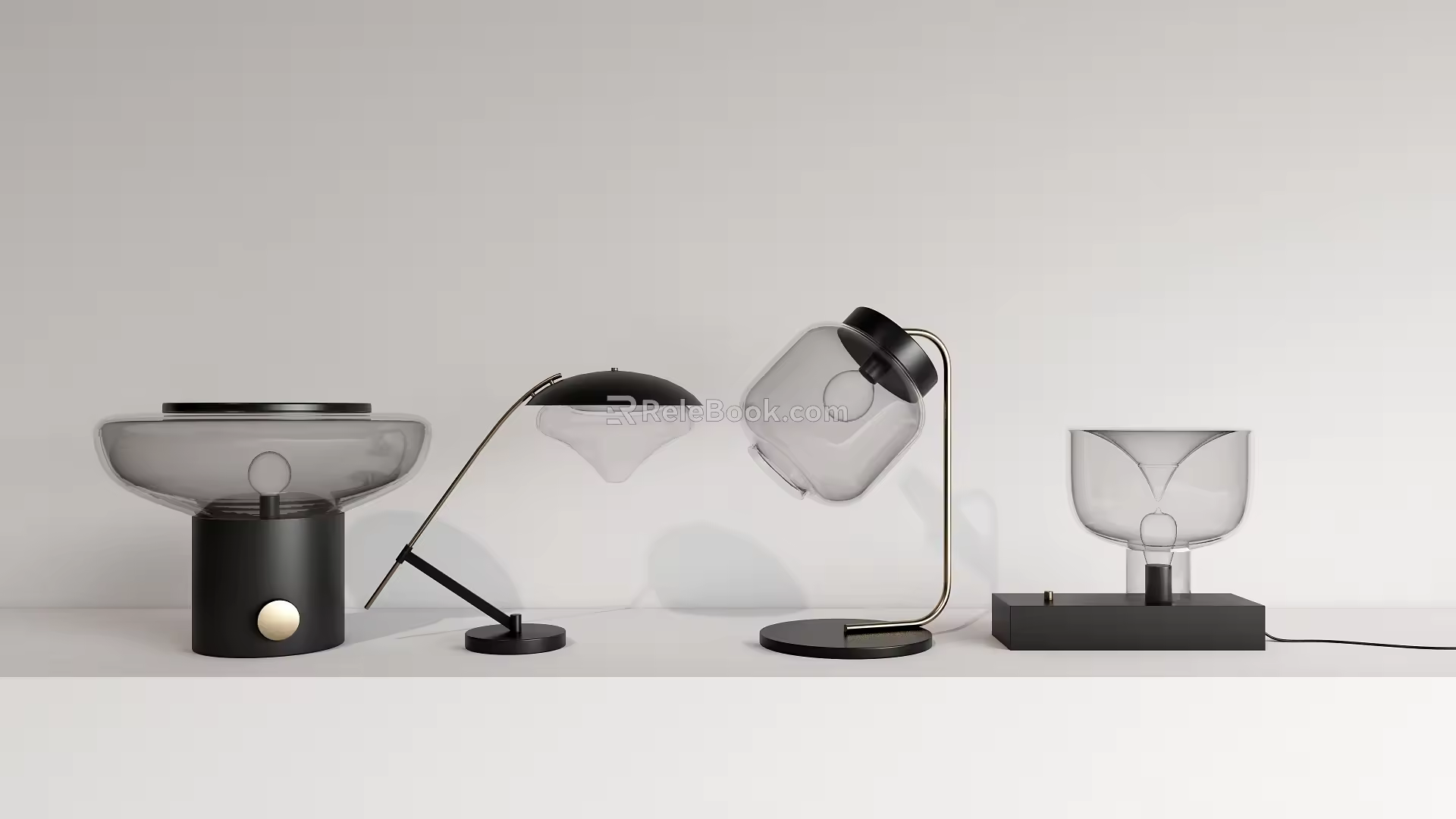 Modern Table Lamp Metal Glass Table Lamp 3d model