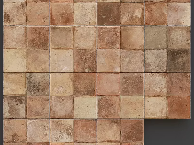 Textured Decorative Square Components Featuring Multicolor Brown And Beige Tones For Wall 3d model