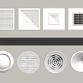 Different Types of Air Conditioner Vents with Square Round and Rectangular Designs