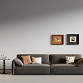 Mid-ancient style multi-person sofa 3d model