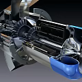 modern engine turbofan propeller engine 3d model