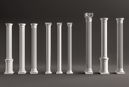 European Roman Column 3d model