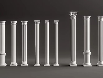 European Roman Column 3d model