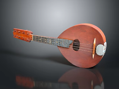 Erhu Drum Pipa Music Equipment Music Equipment Musical Instruments 3d model