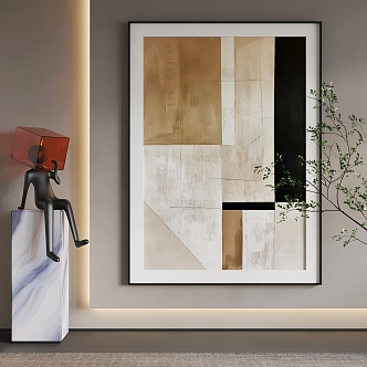 Hanging Painting Abstract Painting 3d model