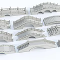 Various Decorative Landscape Bridge Models Featuring Different Design And Architectural Styles 3d model