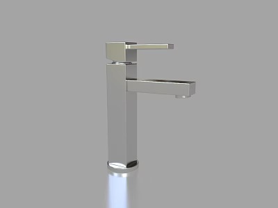 Modern Silver Metal Faucet With Sleek Design For Bathroom Or Kitchen Use 3d model