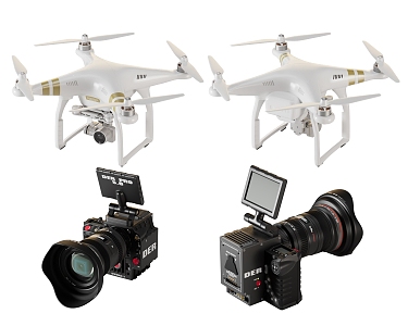 Modern drone camera combination 3d model