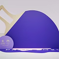 Chengdu Table Tennis Themed Photo Spot With Purple Beige Racket And Ball Design
