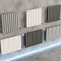 Modern Wall Mounted Radiators in Gray White And Black Sleek Design For Interior Spaces