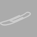 Simple Metal Paperclip on Gray Background for Office Stationery Use