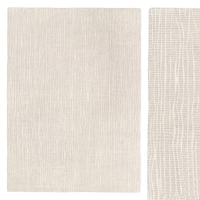 Light Colored Square Area Rug Featuring Woven Texture And Natural Patterns 3d model