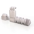 Industrial Metal Mechanical Equipment Components With Gear Pipe And Connector Parts