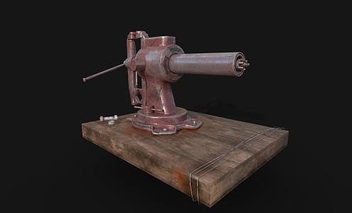 machine gun 3d model