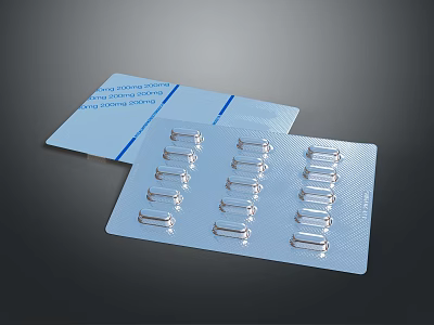 Aluminum Blister Pack For Tablets Sealed Medicine Packaging In Daily Life Supplies 3d model