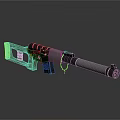 Modern Weapon Design Featuring Wooden Stock Metal Barrel And Scope
