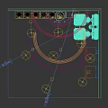 Trendy Play Playground With Red Walls Striped Flooring Neon Welcome And Power Zone