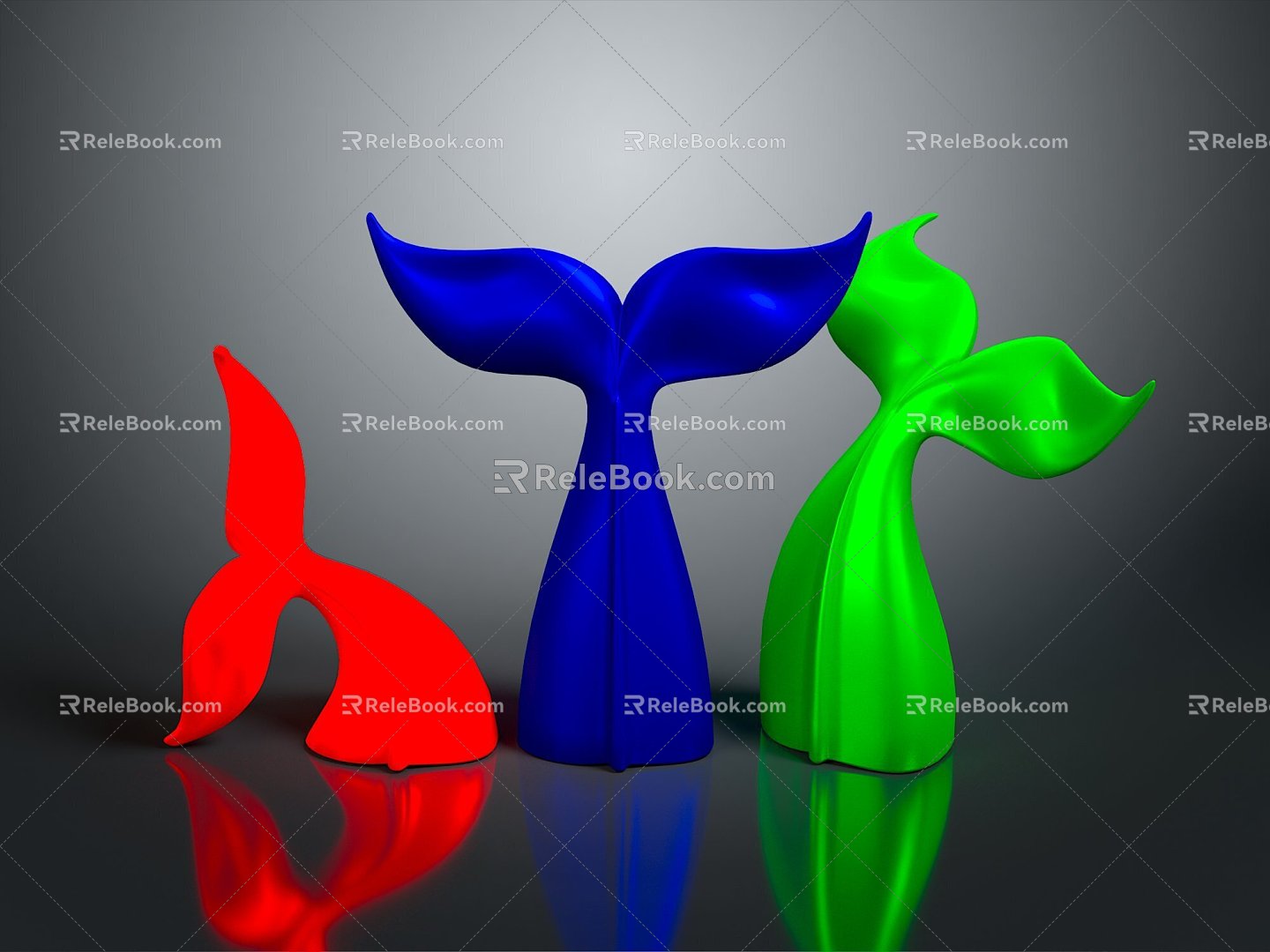 Whale Tail Cartoon Whale Tail Mammal Tail Marine Mammal Tail Marine Animal Tail 3d model