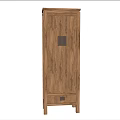 Wooden Hallway Side Cabinet With Double Doors Black Square Accent Bottom Drawer Textured Wall