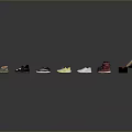 Assorted Women's and Men's Shoes in Various Styles and Colors Arranged Neatly with Boxes