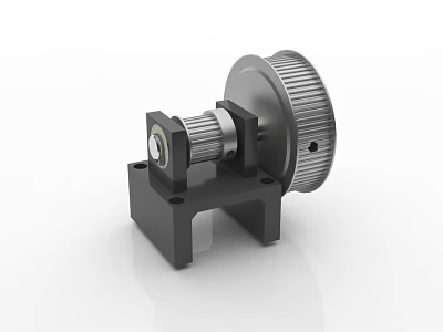 Mechanical Gear Component With Metal Bracket And Precision Engineered Structure 3d model