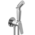 Modern Chrome Handheld Shower Head With Adjustable Water Control Valve and Durable Metal Design