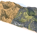 Natural Canyon Terrain 3d model