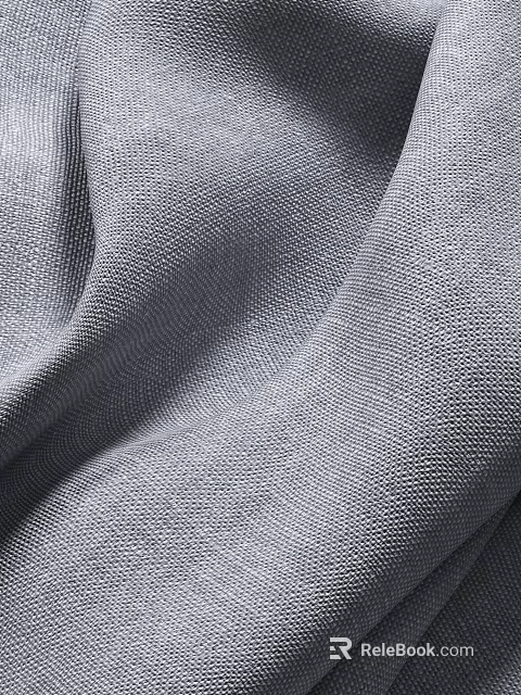 Gray Fabric Texture With Soft Woven Pattern And Subtle Weave Details 3d model 