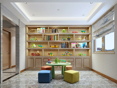 Children's Entertainment Room Modern Entertainment Room model