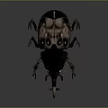 Realistic 3D Rendering of Horned Beetle With Spotted Exoskeleton and Curved Antlers