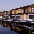 Modern Club Building Architecture 3d model