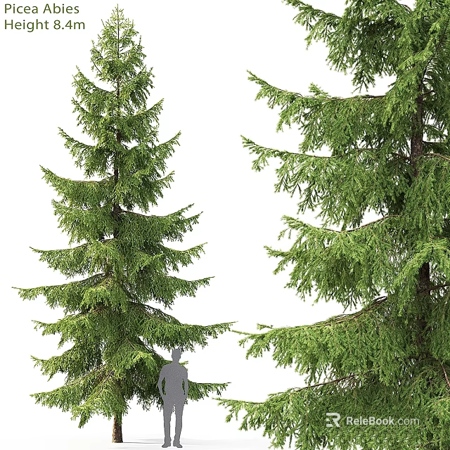 Pine Tree Decorative Ornament Set With Lifelike Green Foliage For Home Decor 3d model 