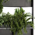 Decorative Multi layered Garden Planter With Lush Green Plants And Hanging Foliage