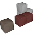 Square Leather Ottomans in Various Colors for Modern Living Room Decor