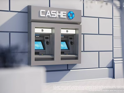 modern cash machine cash machine cash machine 3d model