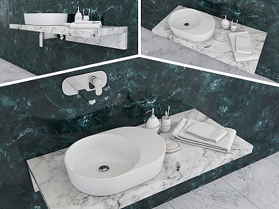 Modern Wash Basin Wash Basin Sink RAVAK Moon 3d model