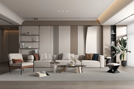 Modern Living Room Living Room Sofa Coffee Table Combination Simple Living Room Modern Simple Living Room 3d model