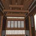 Ancient Chinese Architecture With Traditional Roof And Stone City Wall Arched Entrance