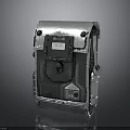 Rugged Vintage Metal Industrial Device With Digital Display And Lock Panel