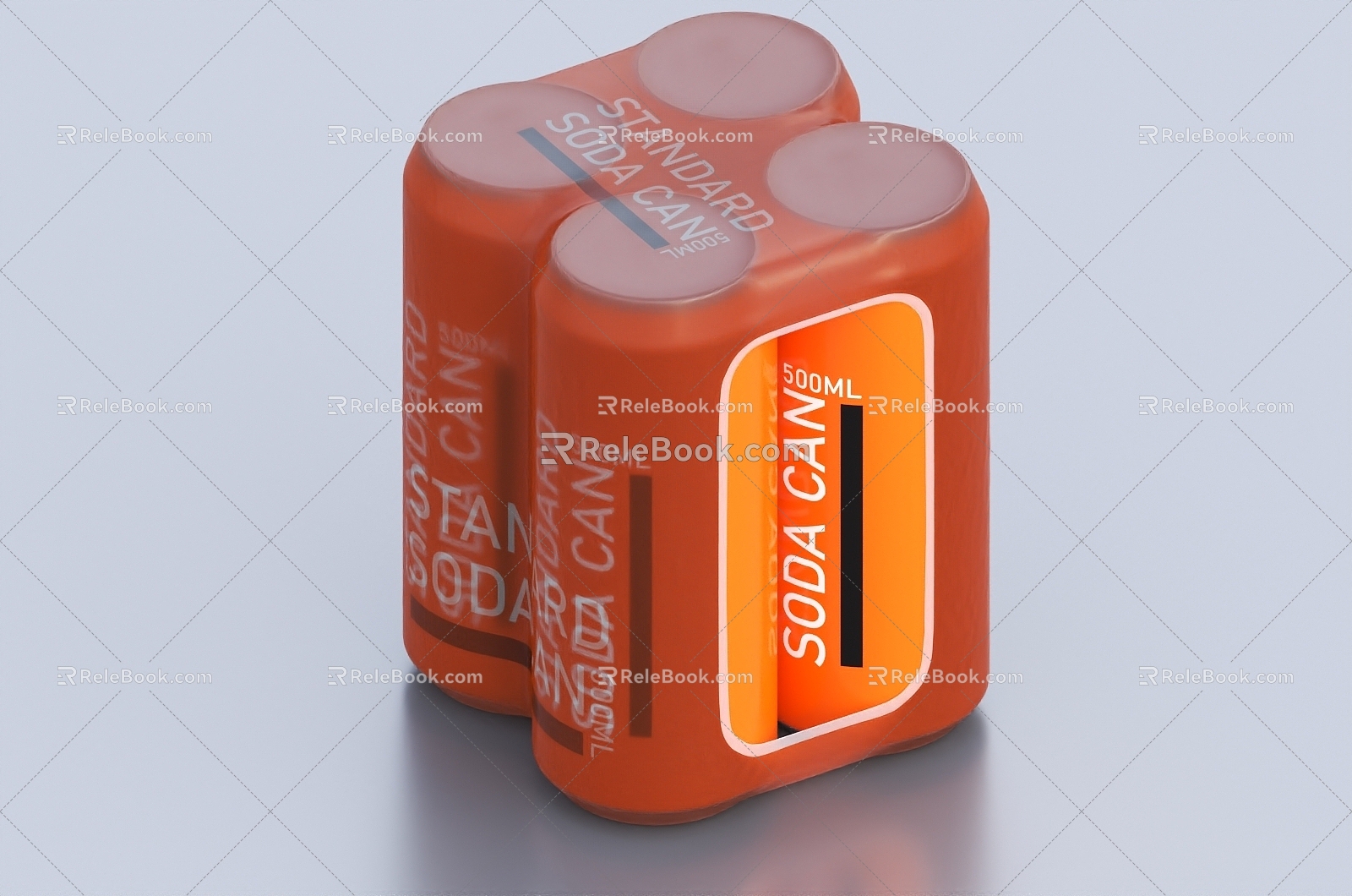 Drinks Coke Orange Juice Canned Drinks 3d model