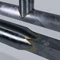 Welded Metal Pipes With Shiny Metallic Surface And Smooth Weld Seams