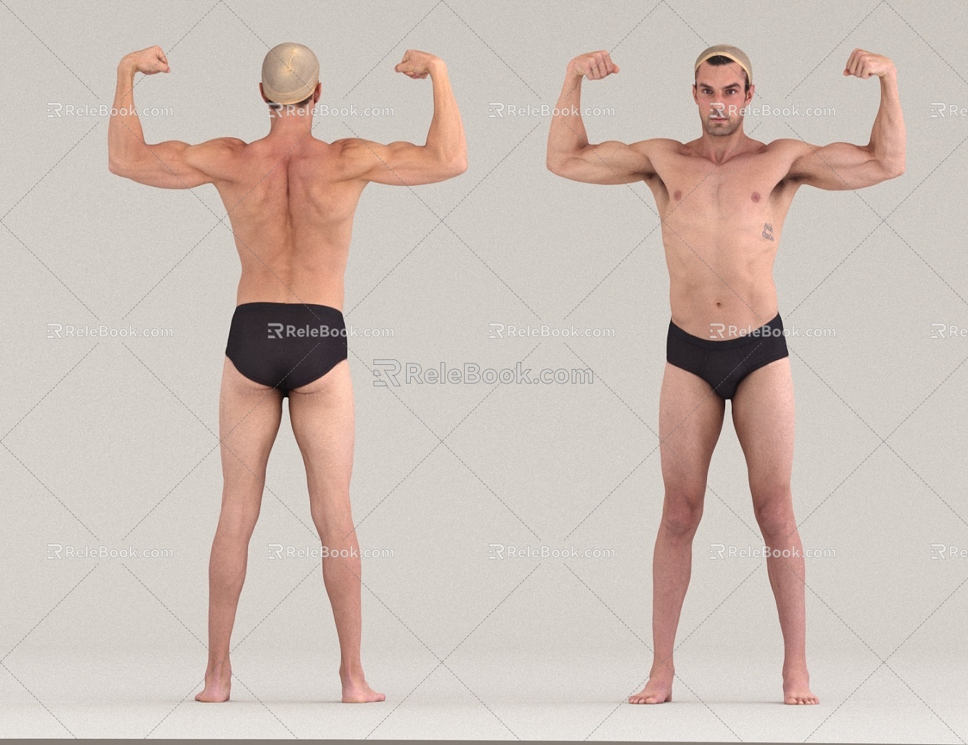 Men's Fitness Sports Body Shows Male Athletes 3d model