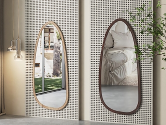 Modern mirror profiled full-length mirror combination 3d model